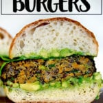 Sweet potato and quinoa veggie burger.