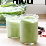 Two jars of homemade ramp aioli.