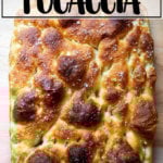 Just-baked sourdough focaccia.