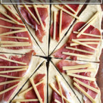 croissant dough, rolled, cut into triangles, topped with ham and cheese