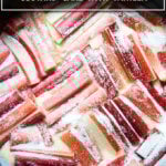 rhubarb custard cake