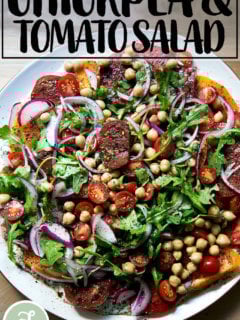 Chickpea tomato salad.