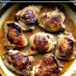 One-pan chicken with sherry vinegar sauce.