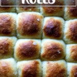 Overhead shot of just-baked buttermilk pull-apart rolls.