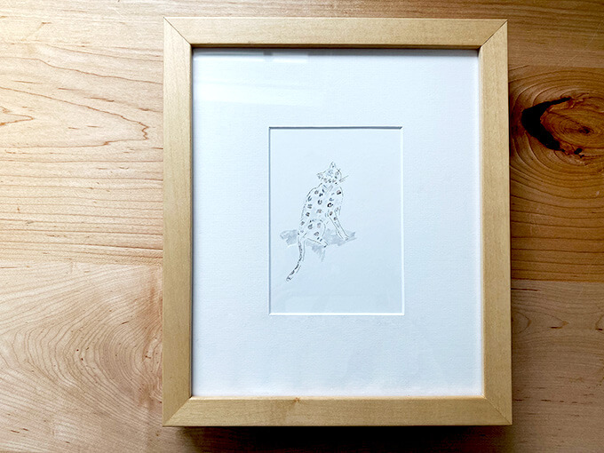 A pet portrait of my cat, Sassafras.