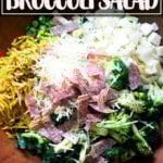 A bowl of chopped salad with cashew dressing.