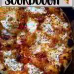 Just baked sourdough pizza.