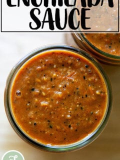 enchilada sauce in a jar