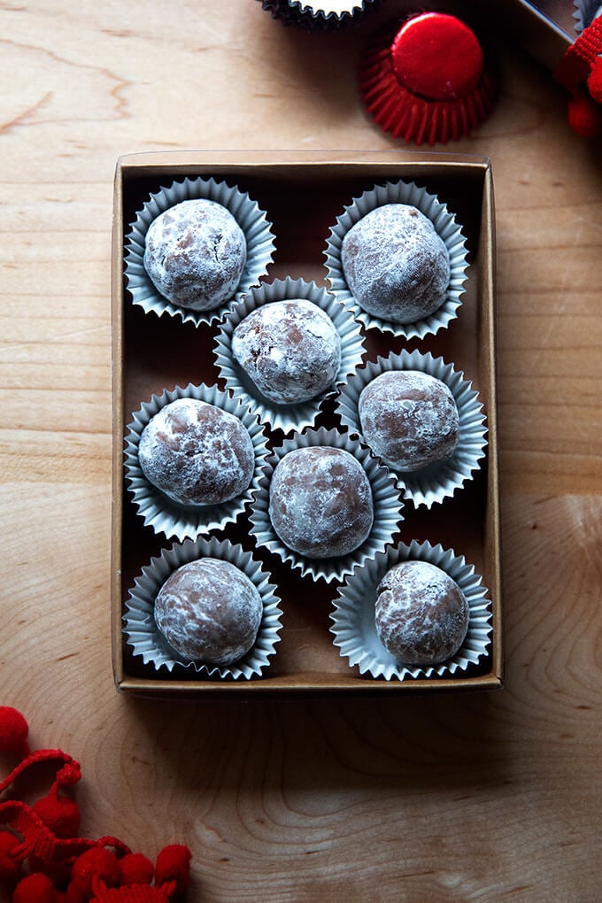 A box of rum balls.