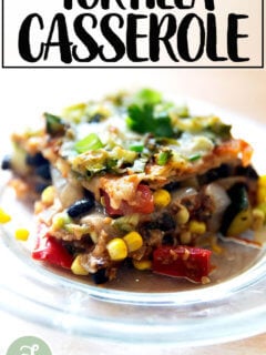 Just baked vegetarian tortilla casserole.