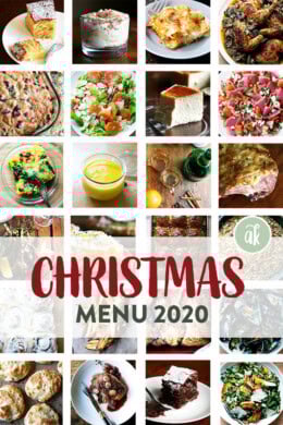 A montage of Christmas Day favorite foods.