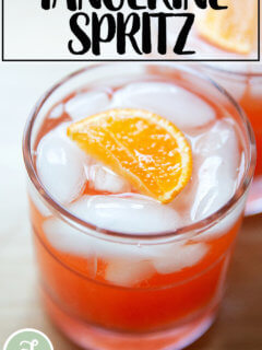 Two glasses of a Tangerine spritz.
