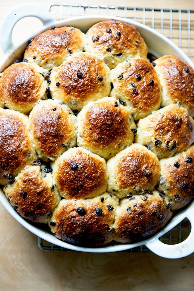 Just baked Currant hot cross buns.