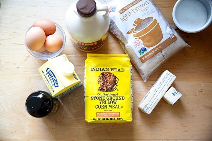 Ingredients to make Salted Maple Pie.