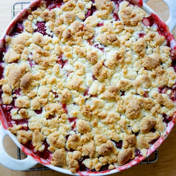 Just baked strawberry-rhubarb crisp.