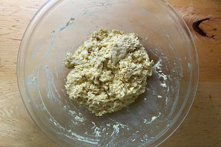 Cheater's croissant dough, after a day in the fridge.